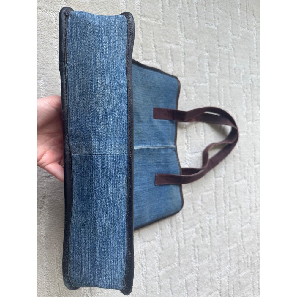 PURSE UNIQUE UPCYCLED LEATHER DESIGNER JEANS TAG LABEL BAG TIRE TRIM PATCHWORK - Picture 6 of 12